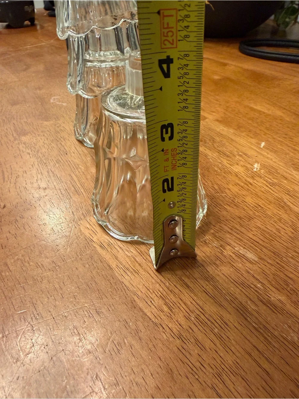 Vintage Clear Pressed Glass Peg Votive Candle Holders set of 5